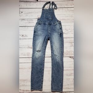 Women's Denim Overalls Silver M/L 28
